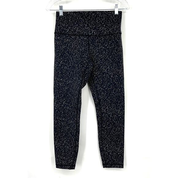 Lululemon Wunder Under HR Tight 25" Magnetized Jacquard Black White Size 8 - Picture 1 of 7